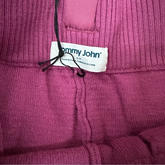 Tommy John Lounge 2 PC SET Joggers + Sweatshirt S NWT $236.00 Rose Sweater KNIT - Picture 6 of 11